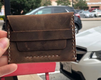 Leather Wallet, Distressed Personalized Wallet, Man Wallet, Card Holder, Coin Purse Wallet, Cowhide ID: TEXAS001