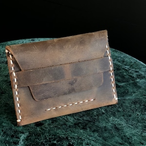 Regalo personalizado de los padrinos de boda, billetera de cuero, billetera angustiada, billetera de bolsillo delantero, billetera de hombre, titular de la tarjeta, ID de regalo de boda: TEXAS001