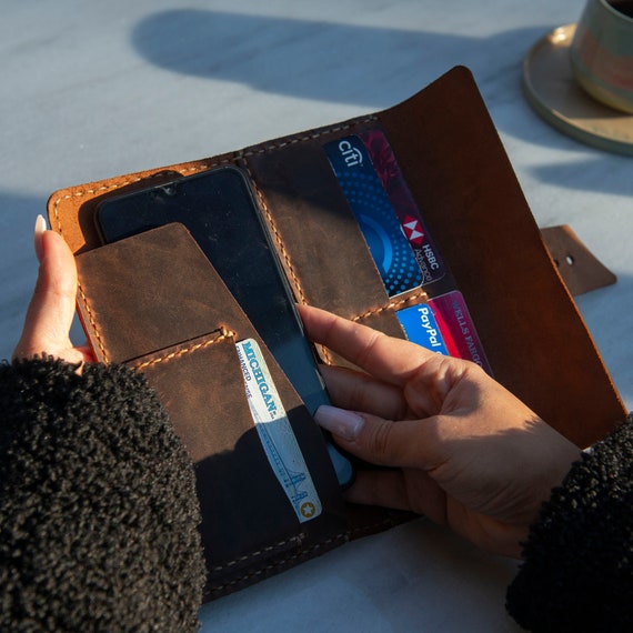 Ready to Ship - Cholla Blossom Long Wallet - Minimalist Leather Wallet —  The Leather Quill Shoppe