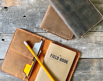 Leather Field Notes Cover, Personalized Field Notes Cover, Groomsmen Gift, Gifts for Men, Gifts for Dad #TEXAS0025