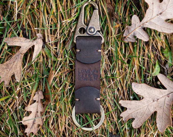 Personalized Leather Keychain, Custom Engraved Key Chain Gifts For Men and Birthday, Monogram Key Fob Gift