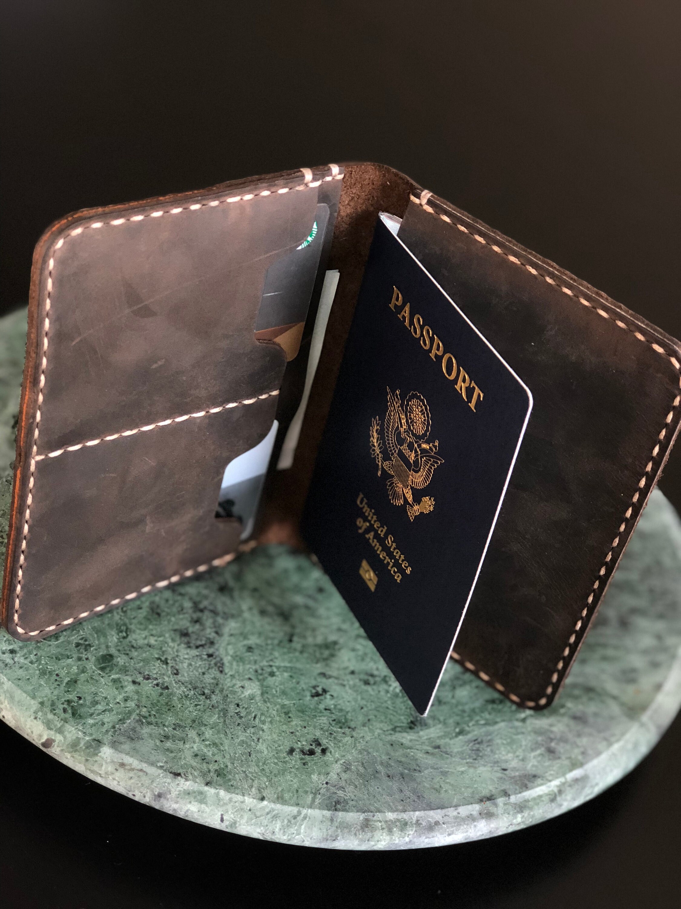 Passport Wallet, PERSONALIZED Leather Passport Wallet, Leather Travel