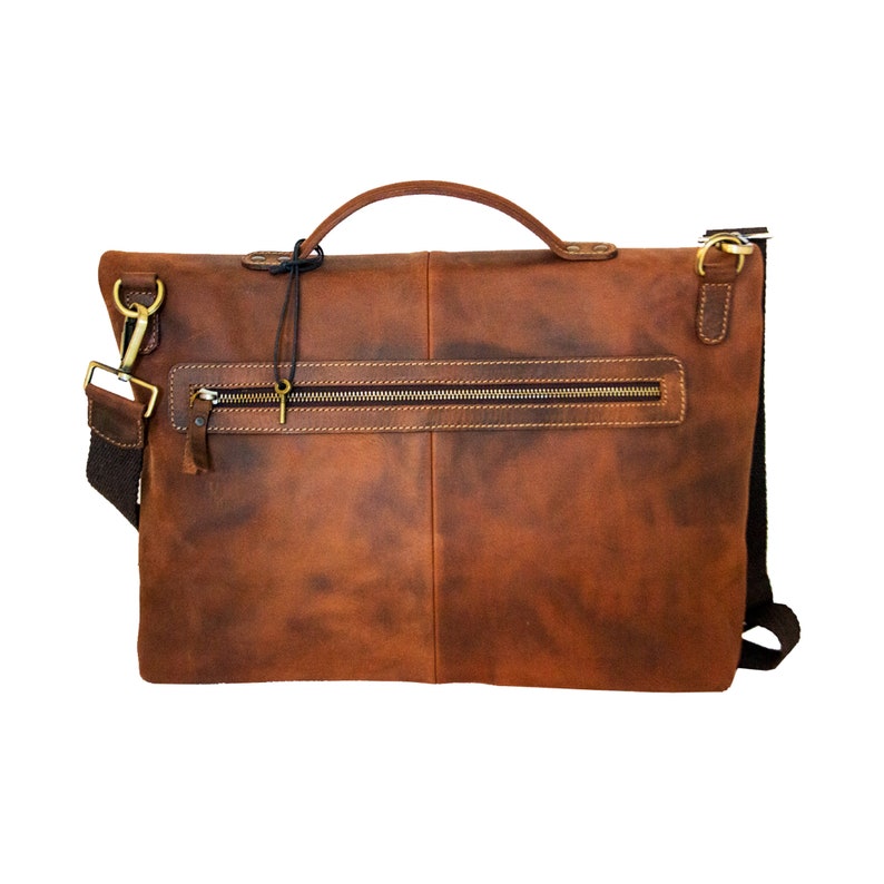 Personalized Full Grain leather Messenger Bag Laptop Bag Crossbody Shoulder Bag Men Briefcase Handmade Bag Christmas Gifts Best image 5