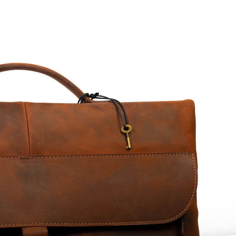 Personalized Full Grain leather Messenger Bag Laptop Bag Crossbody Shoulder Bag Men Briefcase Handmade Bag Christmas Gifts Best image 6