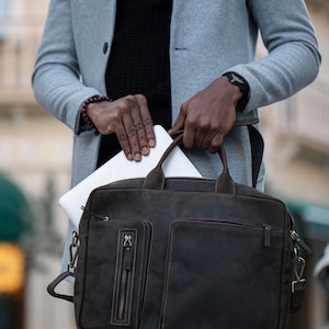 Leather Briefcase Chestnut Leather Briefcase Men Leather Briefcase Laptop Bag Leather bag Gift for Him Shoulder Bag Men Briefcase