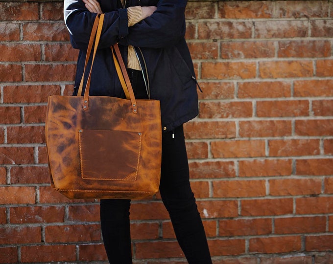 Leather Tote Bag Handmade Leather Purse Large Leather Handbag Leather Purse Leather Bag Leather Handbag