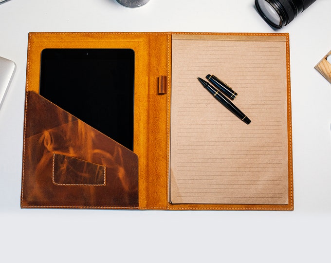 Personalized Leather Journal Case, Luxury Leather Notebook Case
