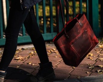 Leather Tote Bag Handmade Leather Purse Large Leather Handbag Leather Purse Leather Bag Leather Handbag