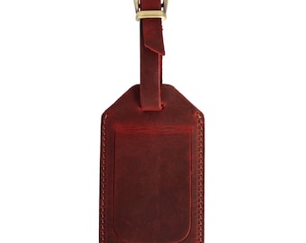 Personalized Leather Luggage Tag - Customizable, Durable & Stylish Bag Tags for Travel, Real Leather Travel Accessories