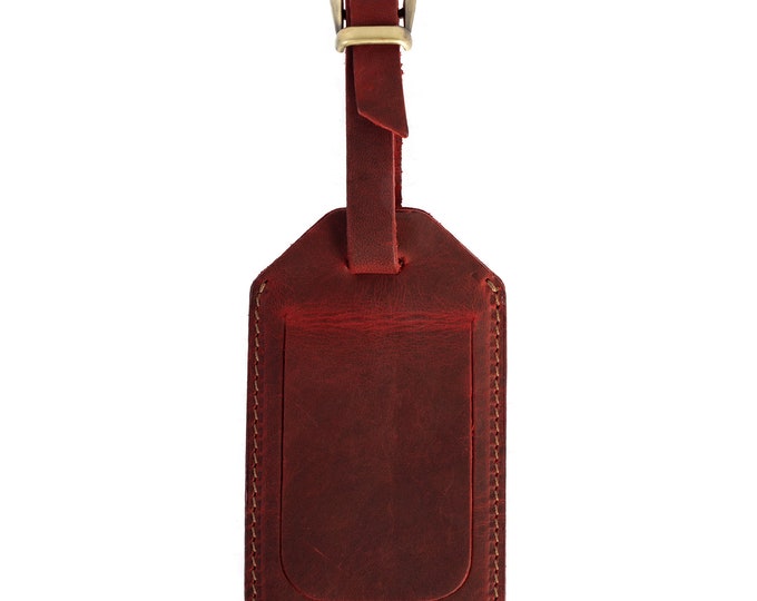 Personalized Leather Luggage Tag - Customizable, Durable & Stylish Bag Tags for Travel, Real Leather Travel Accessories