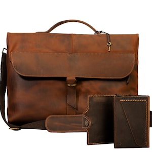 Bolso Messenger + Tarjetero de Piel Lone Deer