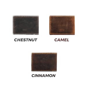 Portefeuille en cuir Portefeuille en cuir fait main Portefeuille en cuir personnalisé Portefeuille homme Portefeuille minimaliste Cadeau garçon d'honneur Cannelle TEXAS0028 1) CHESTNUT