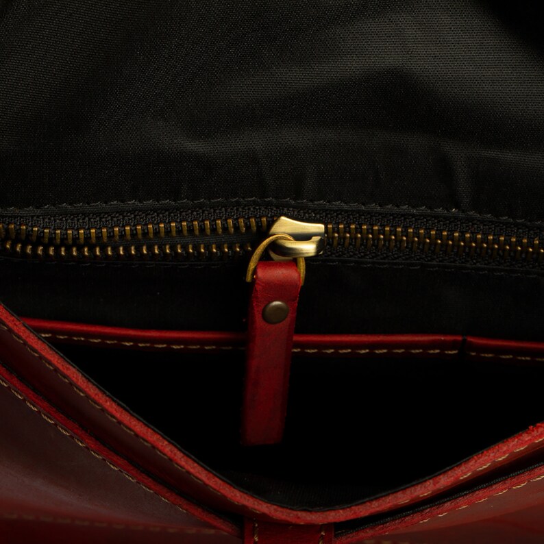 Leather Purse Leather Satchel Leather Bag Leather Handbag Tan Portfolio Messenger Saddle Bag Tablet Purse Gift for Her Gift for Him image 8