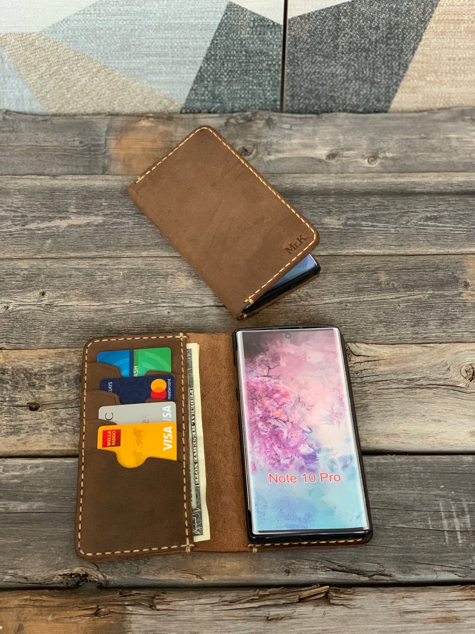 Samsung Galaxy Note 10 Case Leather Wallet Case Handmade | Etsy