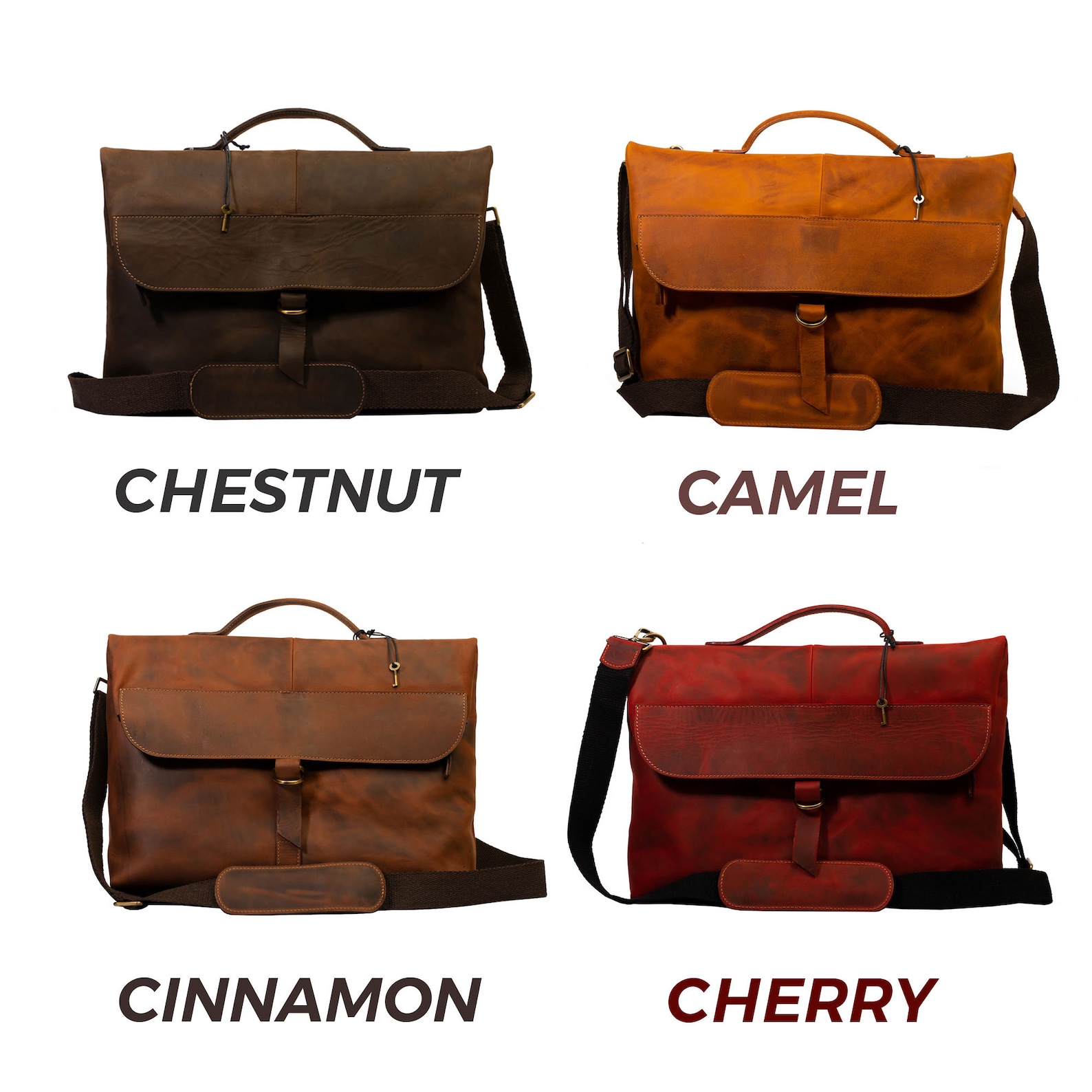 Personalized Full Grain Leather Messenger Bag Laptop Bag Etsy