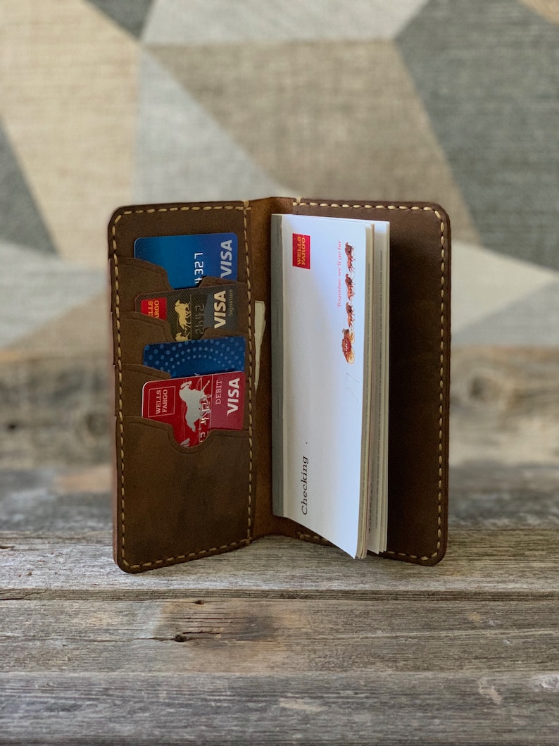 Leather Checkbook Leather Checkbook Cover Checkbook Holder Etsy