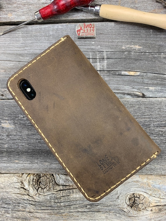 iPhone Xr Case, iPhone Xr Leather Wallet Case, PERSONALIZED Leather Cover Case - TEXAS012
