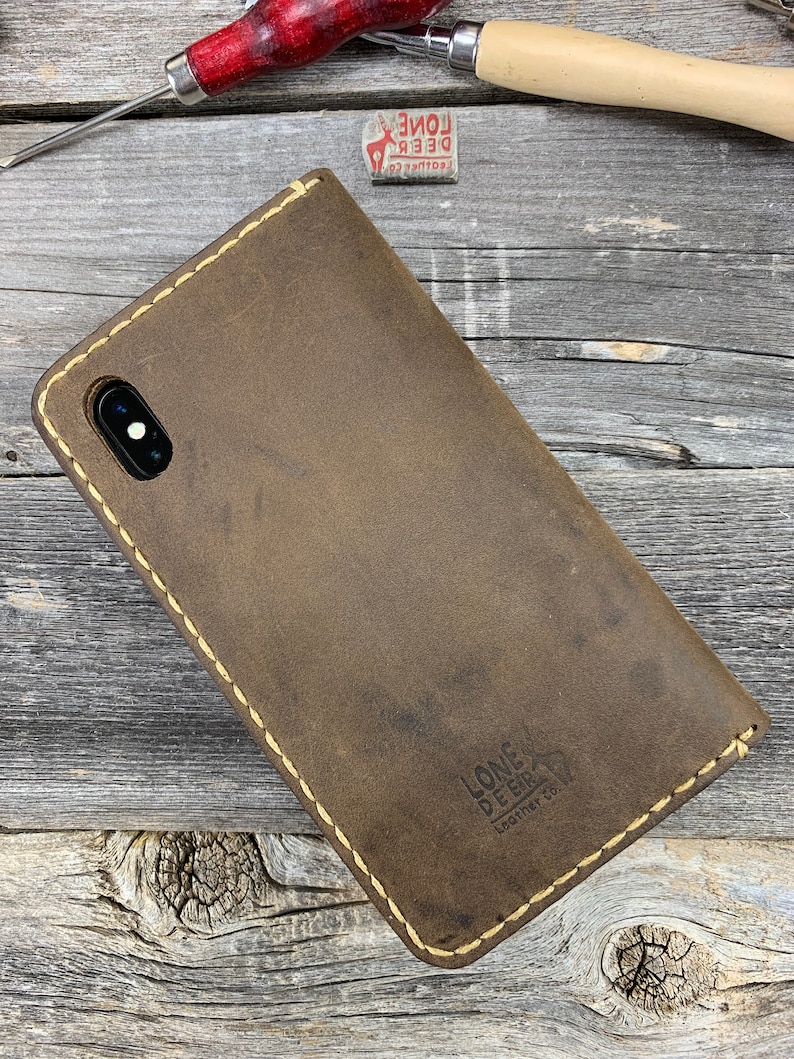 iPhone Xr Case, iPhone Xr Leather Wallet Case, PERSONALIZED Leather Cover Case - TEXAS012 image 1