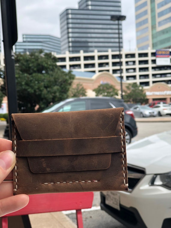 Leather Wallet, Distressed Personalized Wallet, Man Wallet, Card Holder, Coin Purse Wallet, Cowhide ID: TEXAS001