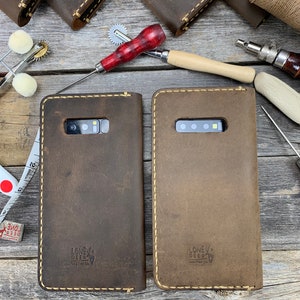 Samsung Galaxy S10 Plus Leather Wallet Case s10 case s10e leather case leather s9 plus s9+ s9 case - IDTEXAS- 0S10 Plus