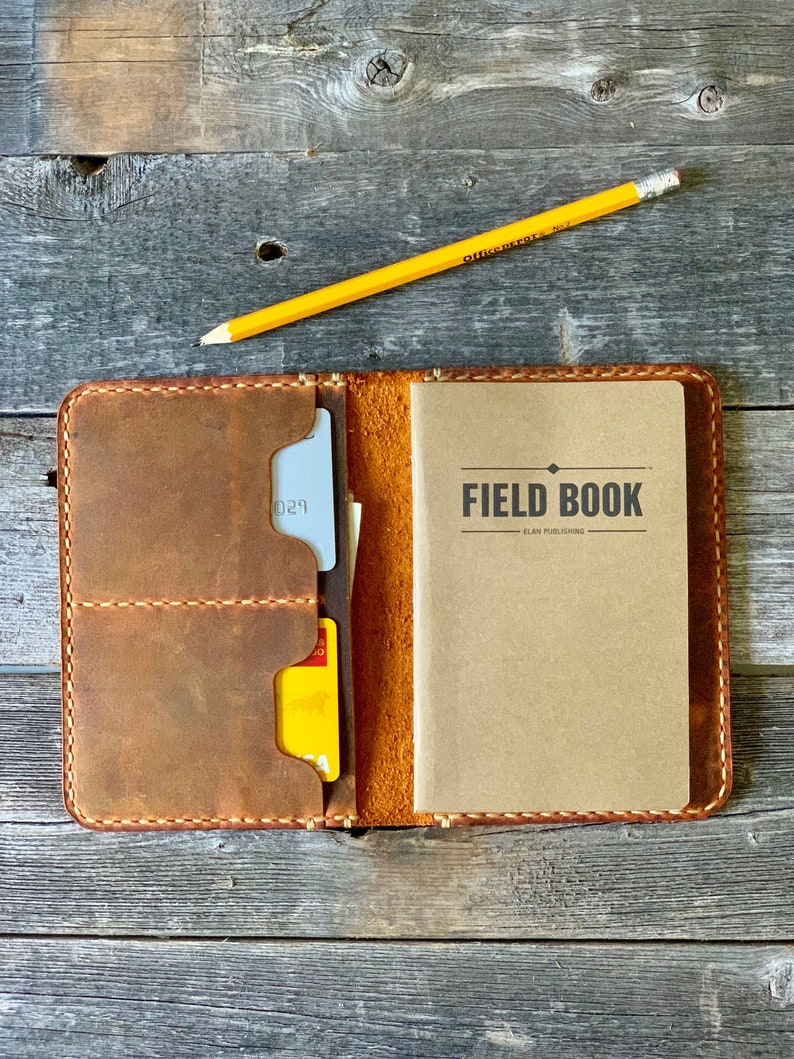 Personalized Leather Field Notes Cover, Leather Journal Cover, Gift For Him, Fathers Day Gift, Christmas Gift TEXAS025 image 5