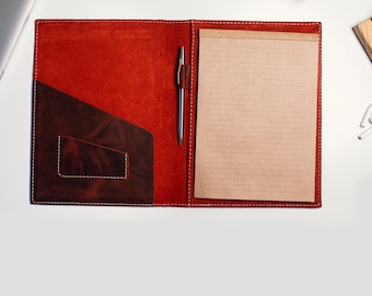 Leather Field Notes Notebook Cover | Minimalist Notebook Wallet | Leather Notebook Case with Card Slots