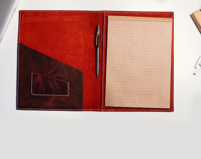 Leather Field Notes Notebook Cover | Minimalist Notebook Wallet | Leather Notebook Case with Card Slots