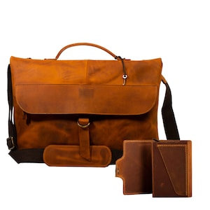 Bolso Messenger + Tarjetero de Piel Lone Deer
