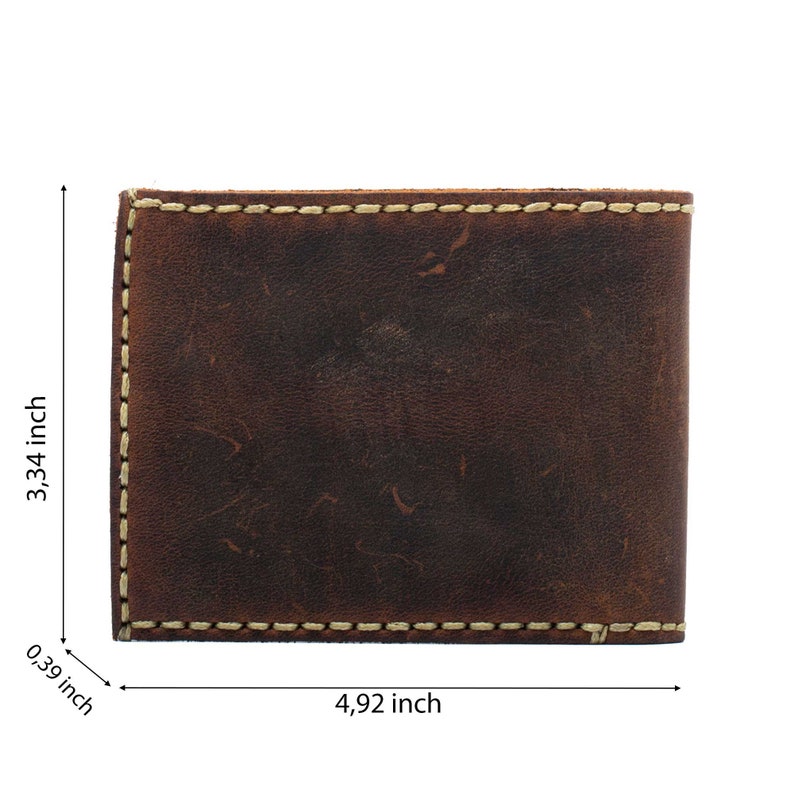 Portefeuille en cuir Portefeuille en cuir fait main Portefeuille en cuir personnalisé Portefeuille homme Portefeuille minimaliste Cadeau garçon d'honneur Cannelle TEXAS0028 2) CINNAMON