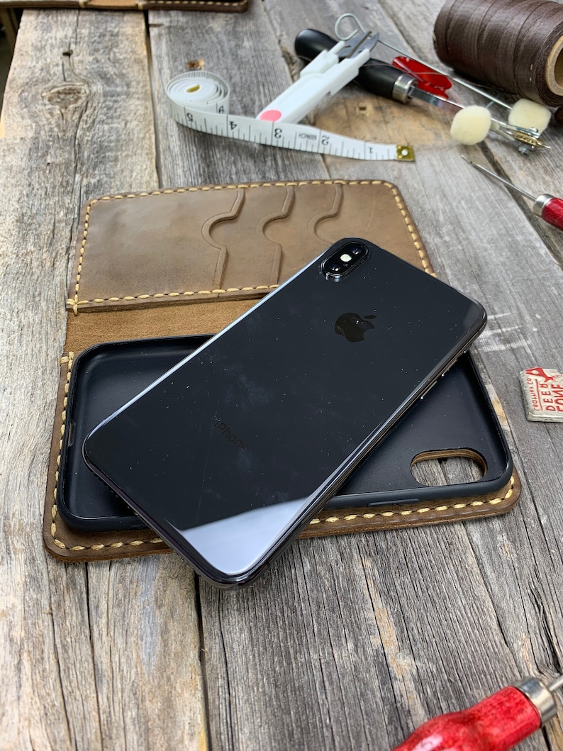 iPhone Xr Case, iPhone Xr Leather Wallet Case, PERSONALIZED Leather Cover Case - TEXAS012 image 4