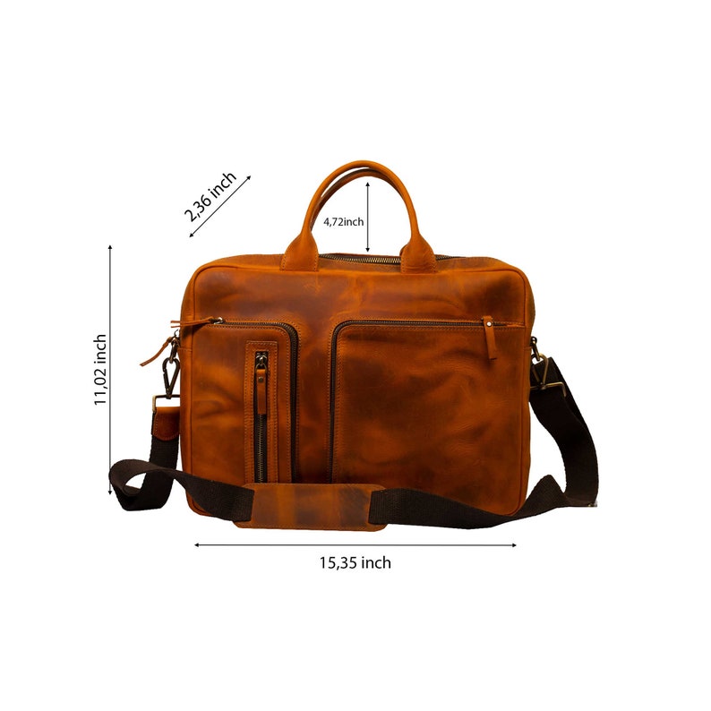 Leather Briefcase Brown Leather Briefcase Men Leather Etsy