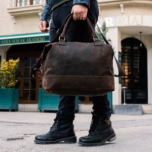 Leather travel bag - Weekender bag leather - travel bag - Leather overnight bag - Leather luggage bag - Duffel bag leather