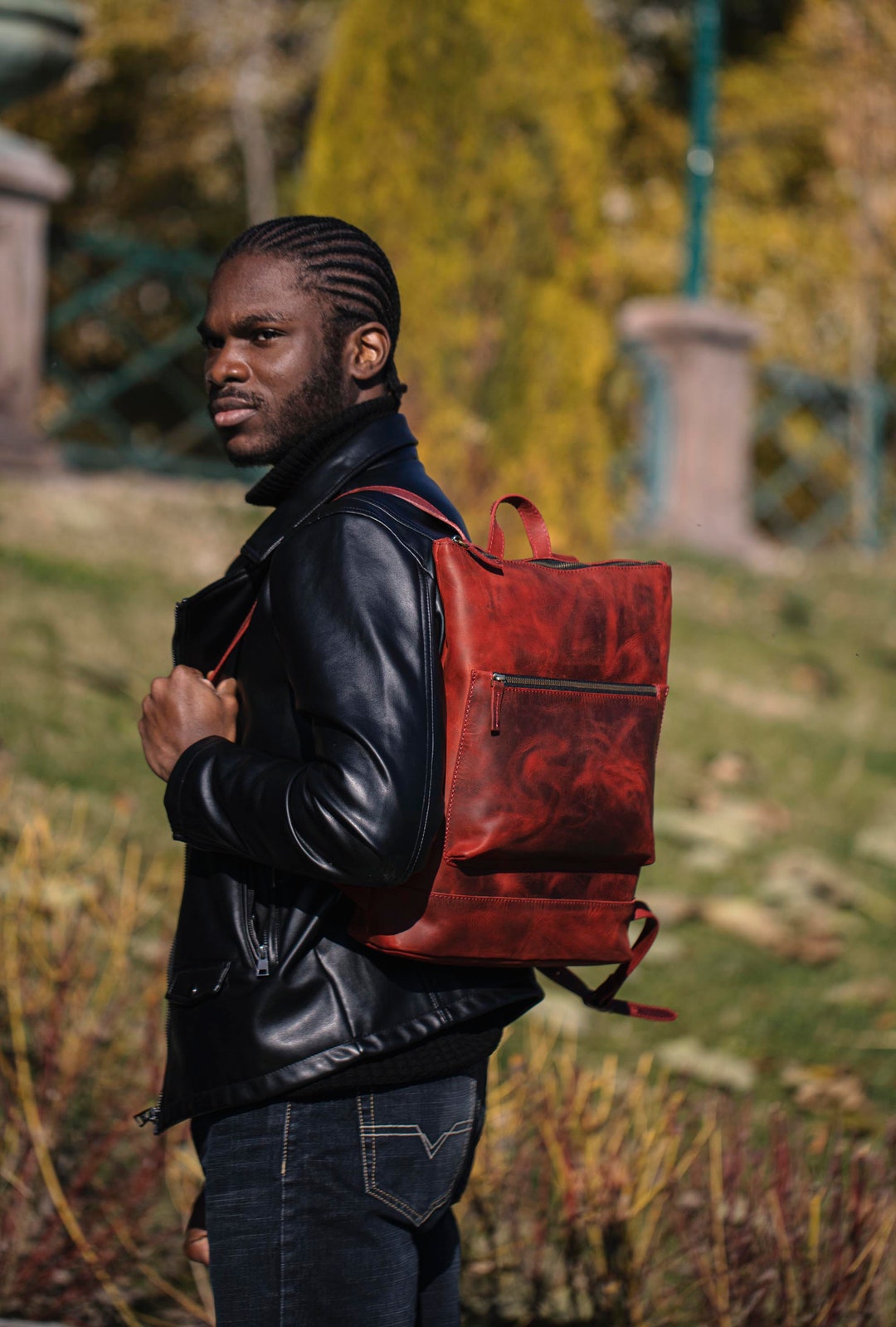 Back pack leather sale