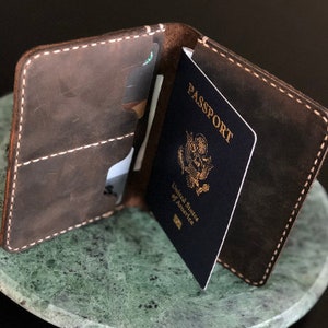 PASSPORT COVER, Leather Travel Wallet, Distressed Leather Passport Wallet, Passport Cover, Passport Case, Retirement Gift #TEXAS006