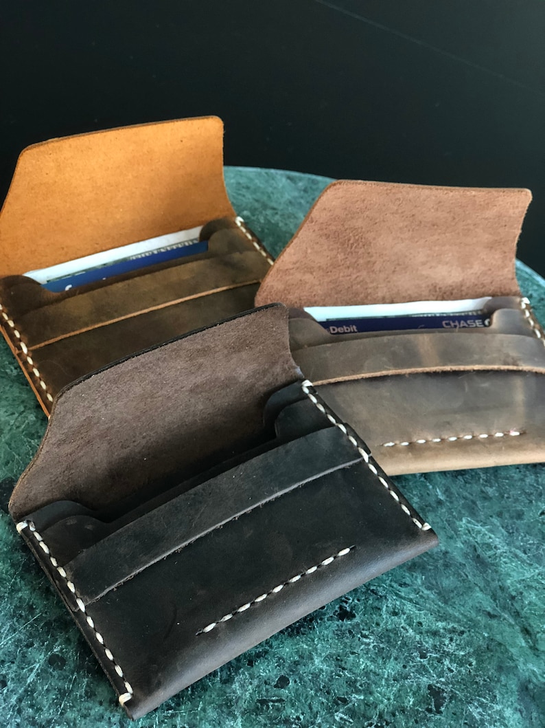 Personalized Groomsmen Gift Leather Wallet Distressed Etsy