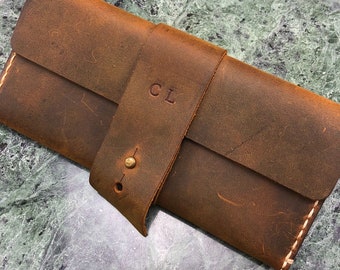 Mother's day gift Gift, Women's Leather Wallet, Slim Distressed Leather Wallet, slim wallet, Wallet, Wristlet Purse # TEXAS003