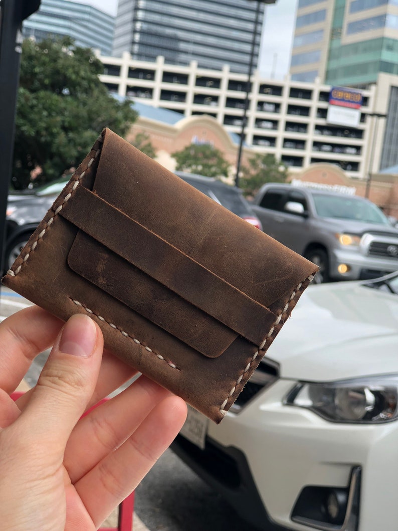 Personalized Groomsmen Gift Leather Wallet Distressed Etsy