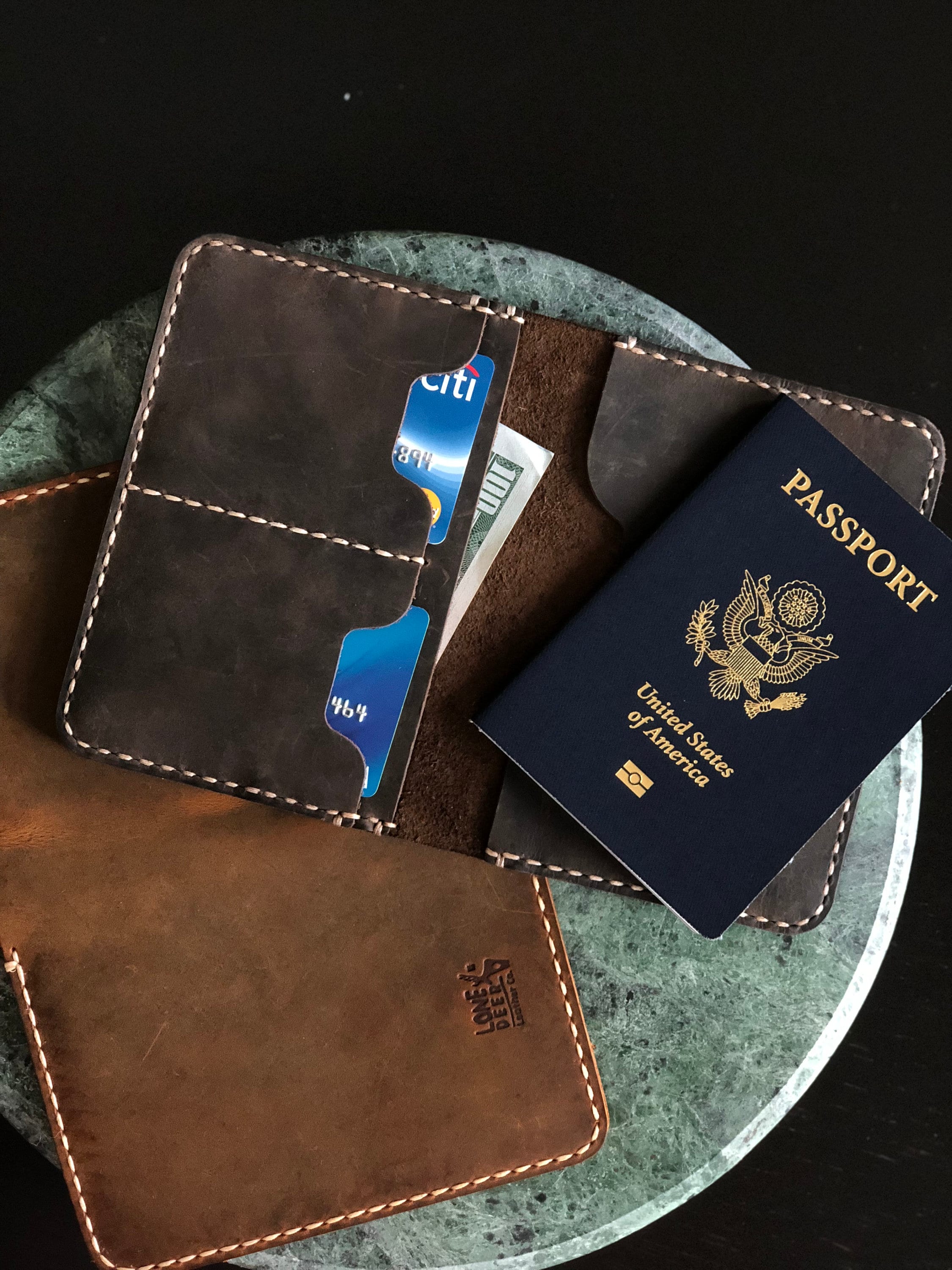 Passport Wallet, PERSONALIZED Leather Passport Wallet, Leather Travel