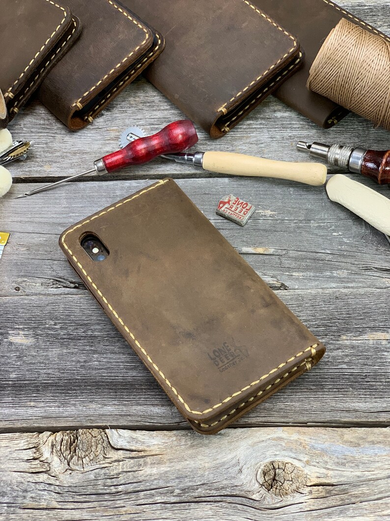 iPhone Xr Case, iPhone Xr Leather Wallet Case, PERSONALIZED Leather Cover Case - TEXAS012 image 8