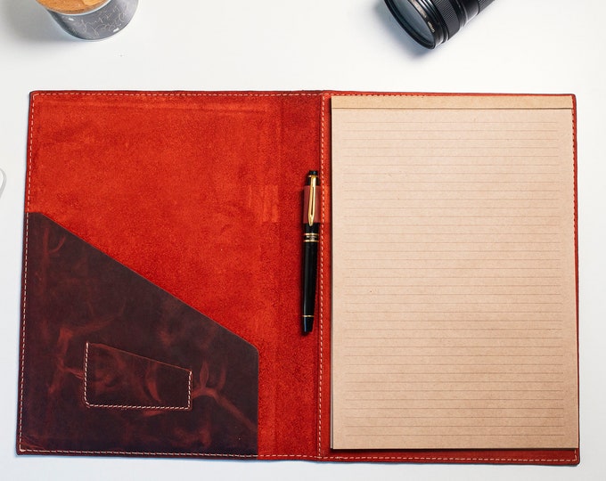 Hand Tooled Leather Journal, Leather Notebook Case, Pretty Journal Case