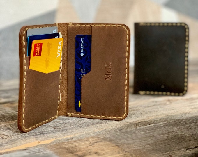 Mens Leather Wallet, Man Leather Wallet, Minimalist Leather Wallet, Distressed Personalized Wallet, Man Wallet, Cowhide ID: TEXAS032