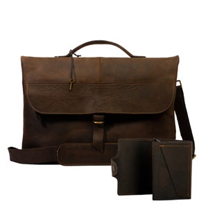 Bolso Messenger + Tarjetero de Piel Lone Deer