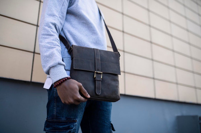 Leather Purse Leather Satchel Leather Bag Leather Handbag Tan Portfolio Messenger Saddle Bag Tablet Purse Gift for Her Gift for Him