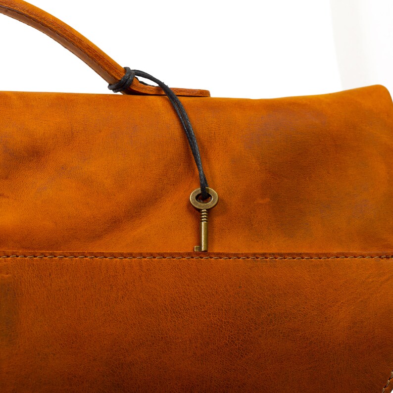 Personalized Full Grain Leather Messenger Bag Laptop Bag Etsy