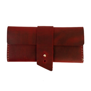 Cartera de cuero para mujer / Bolso de noche de cuero desgastado / Cartera de dama de honor como regalo para ella / Monedero elegante y funcional