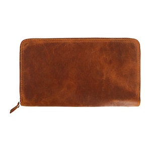 Personalized Zipper Leather Wallet, Unisex Wallet, Minimalist Leather ...