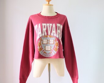 cropped harvard sweatshirt