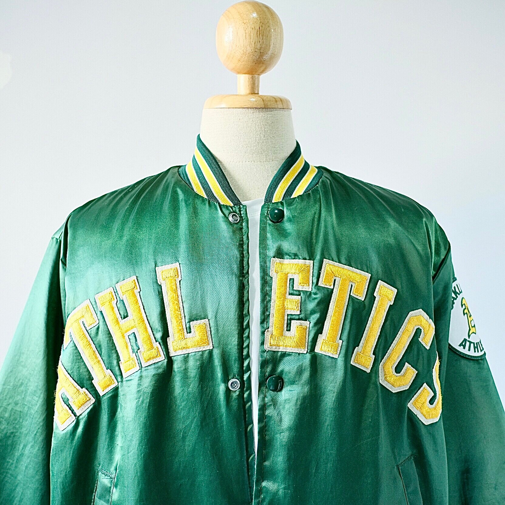 Vintage Oakland Athletics As MLB Baseball Bomber Jacket size Etsy