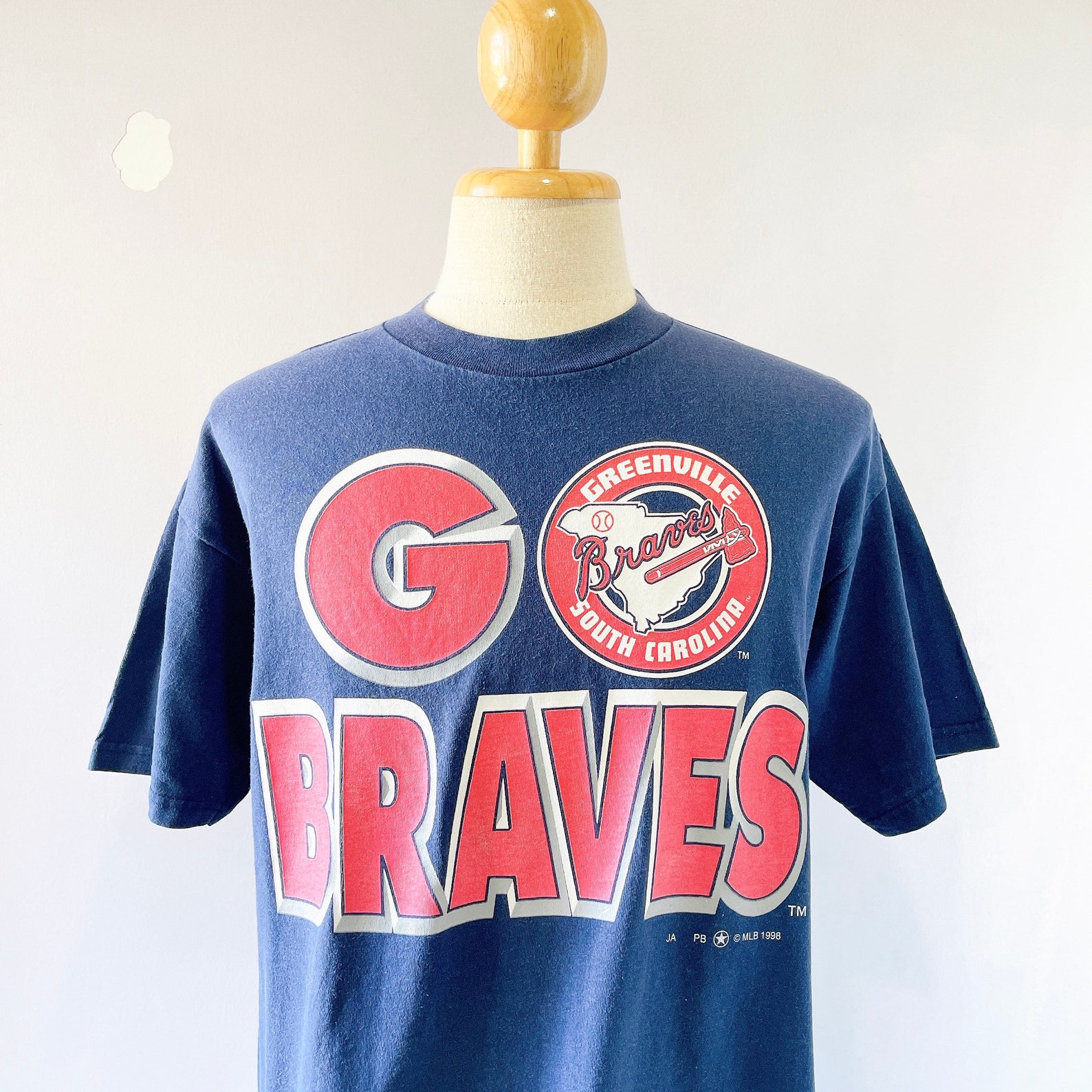 Vintage 90s Atlanta Braves MLB Baseball T-shirt size L | Etsy