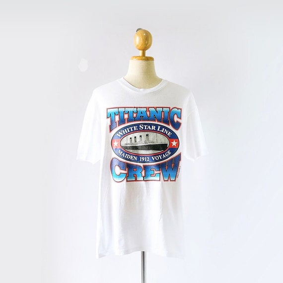 Vintage Titanic Crew White Star Line T-shirt (size L) - Gem